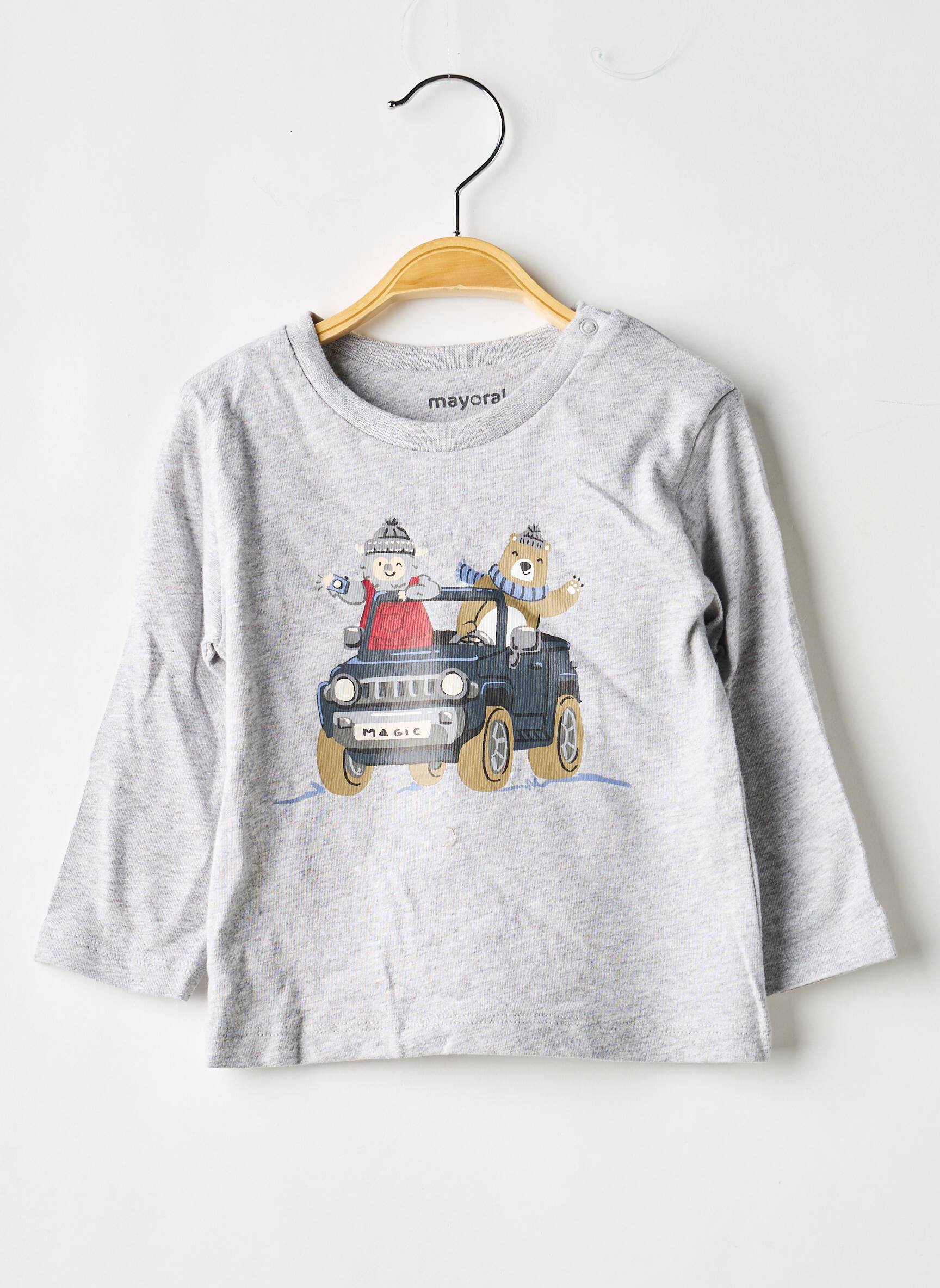 T-shirt manches longues manches longues gris MAYORAL garçon