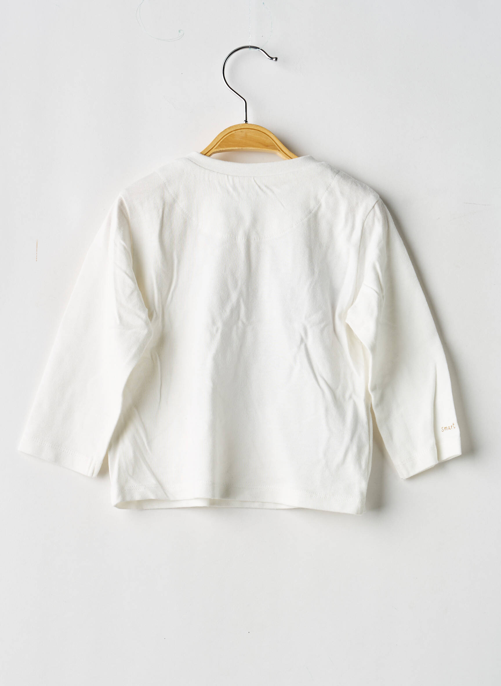T-shirt fermeture pressionnée manches longues blanc MAYORAL garçon