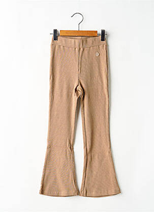 Pantalon flare taille élastique taille élastique beige LEVV LABEL fille