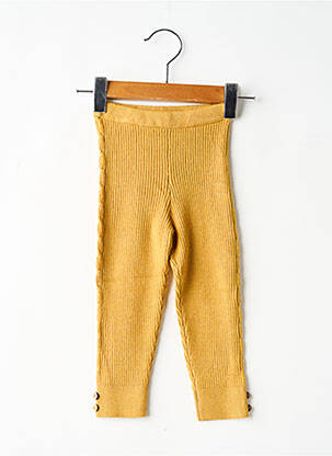 Legging slim taille élastique jaune MAYORAL fille