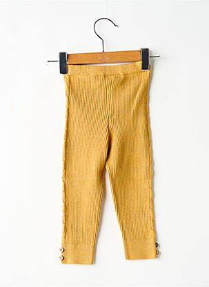 Legging slim taille élastique jaune MAYORAL fille