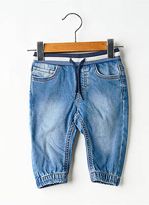 Pantalon droit poches taille élastique bleu MAYORAL garçon