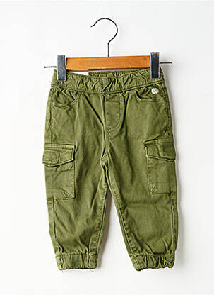 Pantalon droit poches taille élastique vert MAYORAL garçon