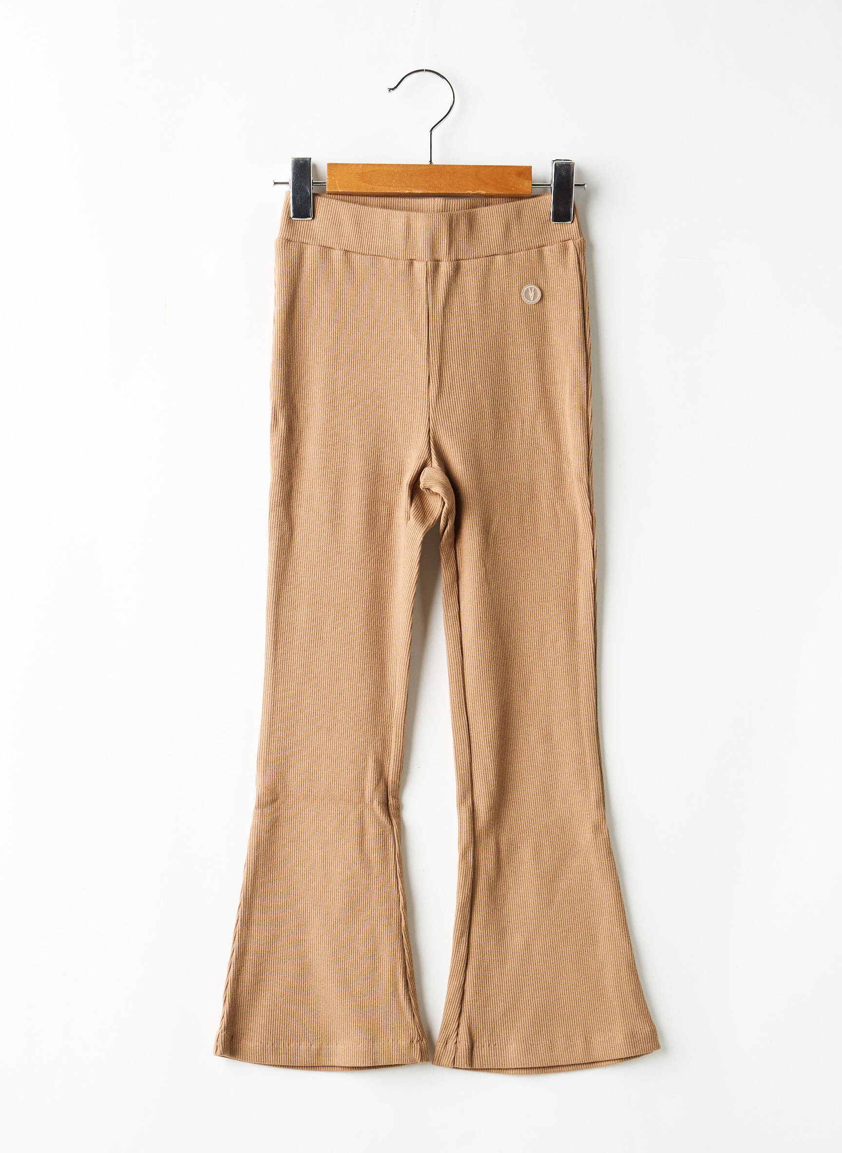 Pantalon flare taille élastique taille élastique beige LEVV LABEL fille
