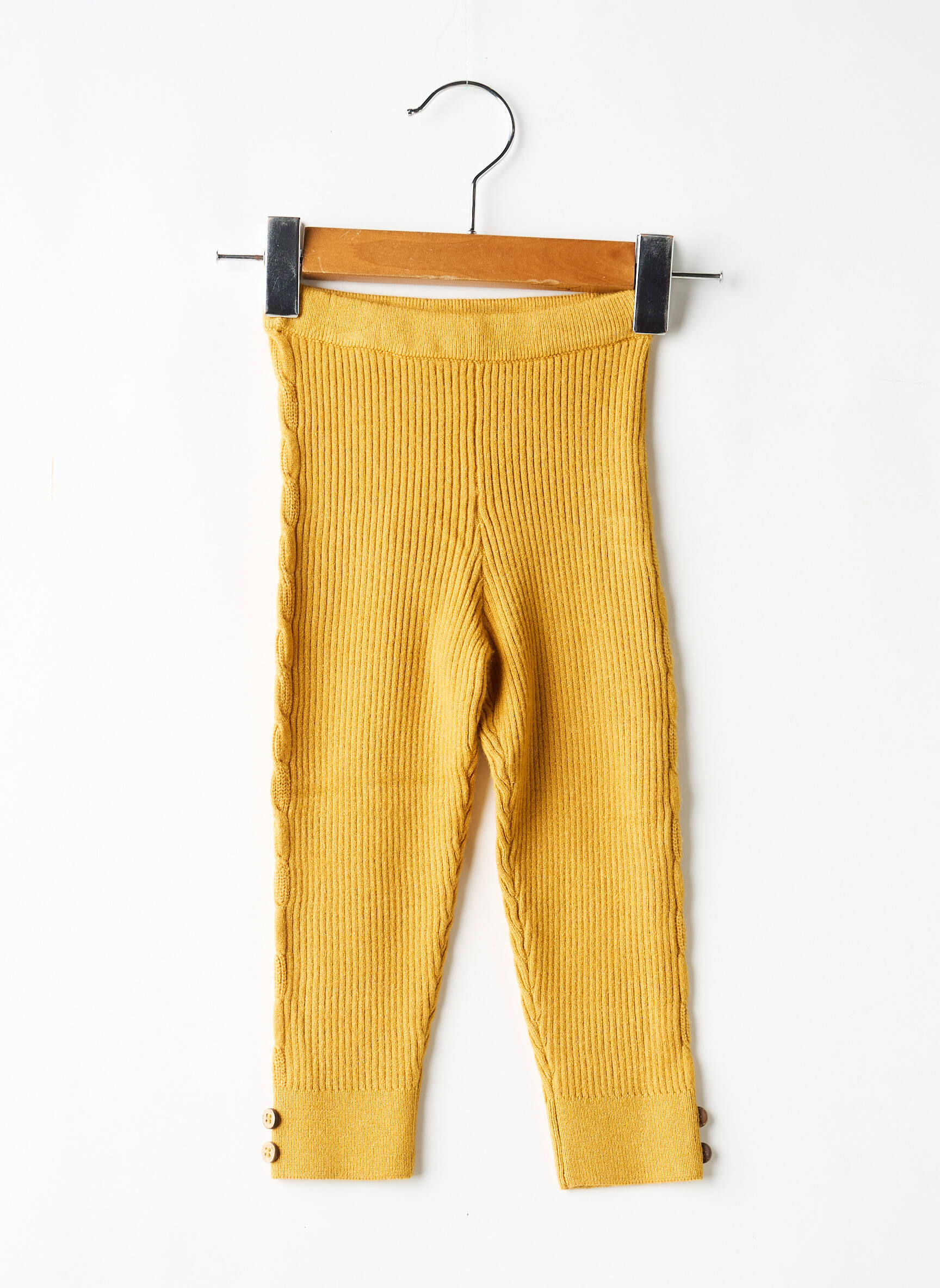 Legging slim taille élastique jaune MAYORAL fille