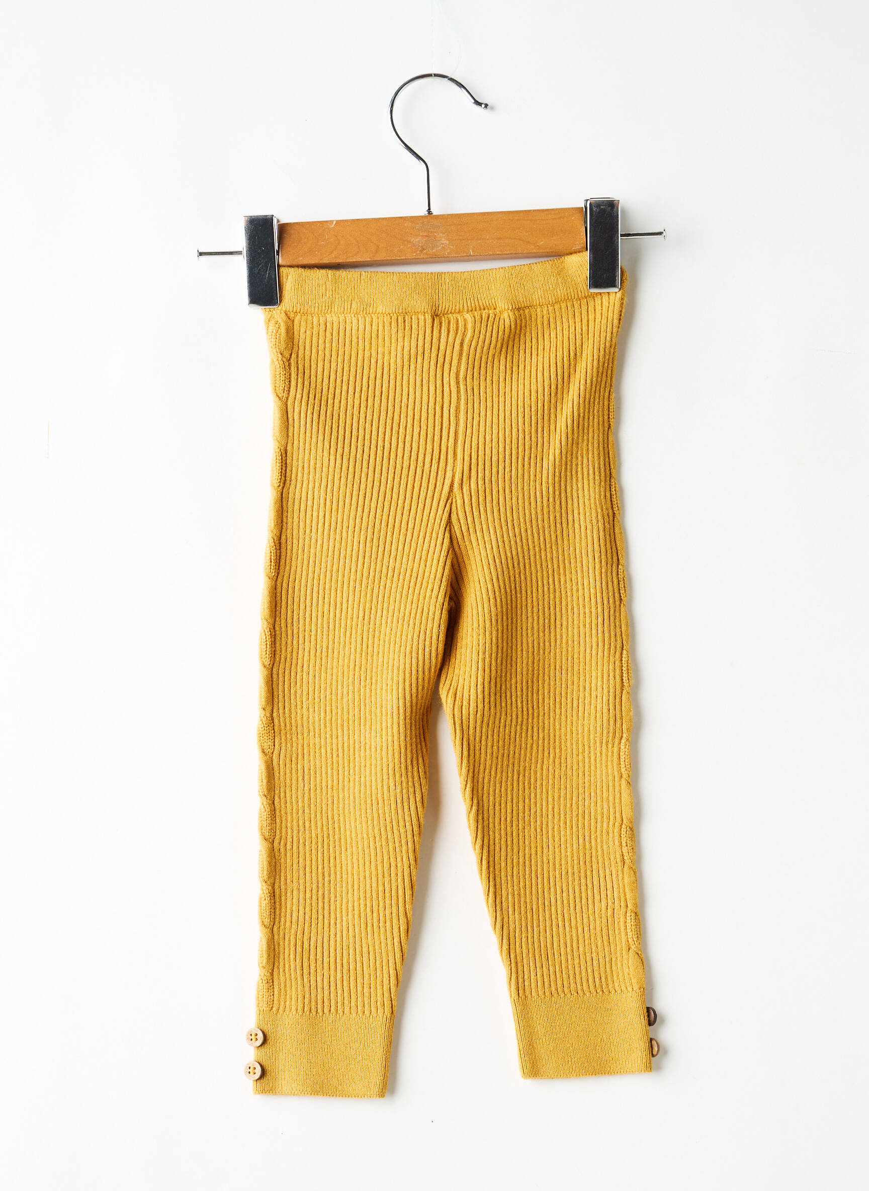 Legging slim taille élastique jaune MAYORAL fille