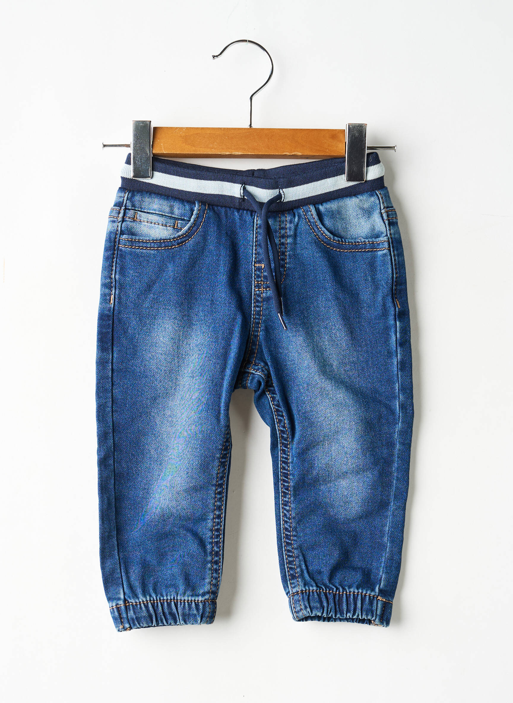 Jeans coupe slim taille élastique taille élastique bleu MAYORAL garçon