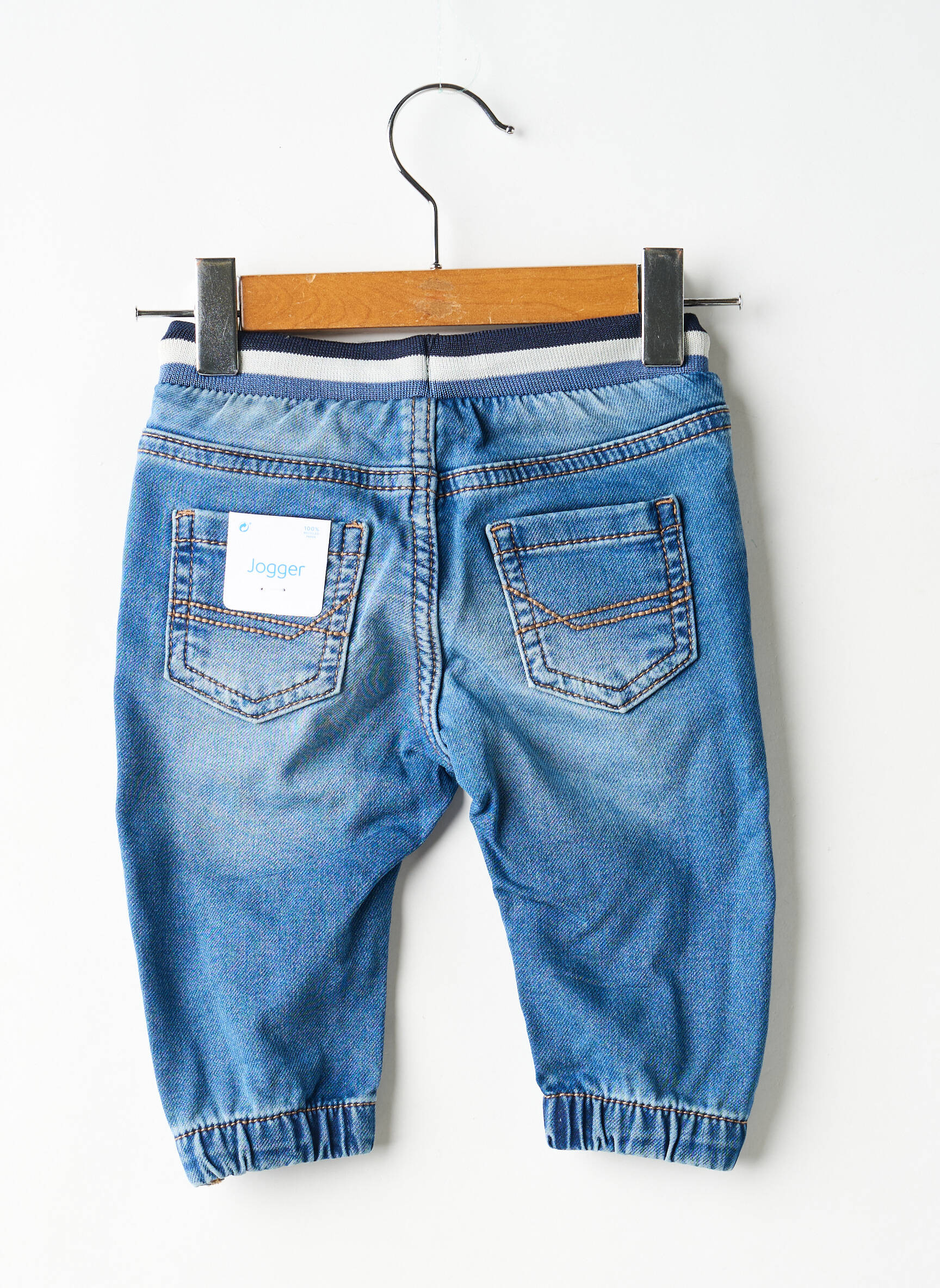 Pantalon droit poches taille élastique bleu MAYORAL garçon