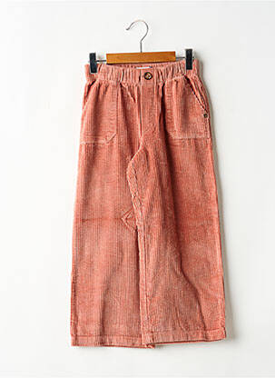 Pantalon droit fermeture zippée sous rabat boutonné taille élastique rose NOPPIES fille
