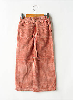 Pantalon droit fermeture zippée sous rabat boutonné taille élastique rose NOPPIES fille