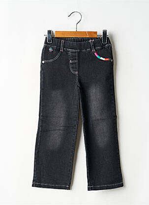 Jeans coupe droite taille élastique taille élastique noir BOBOLI fille