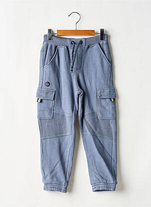 Pantalon cargo poches taille élastique bleu BOBOLI garçon