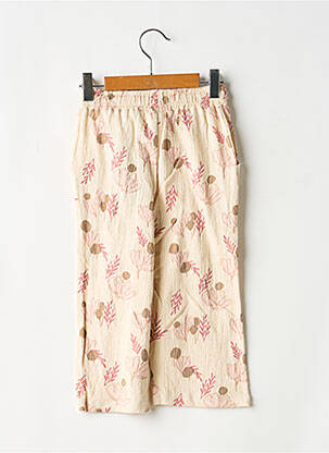 Pantalon droit coupe droite taille élastique beige LEVV LABEL fille