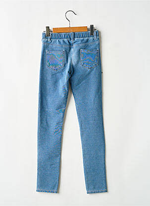 Jeans coupe slim tissage denim taille élastique bleu BOBOLI fille