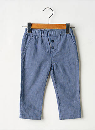 Pantalon droit coupe droite taille élastique bleu GYMP garçon