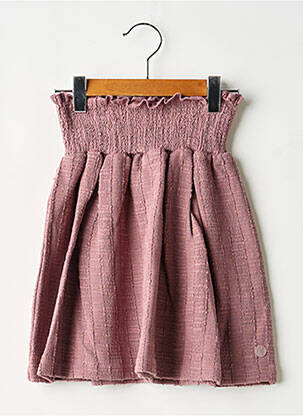 Jupe courte coupe évasée rose LEVV LABEL fille