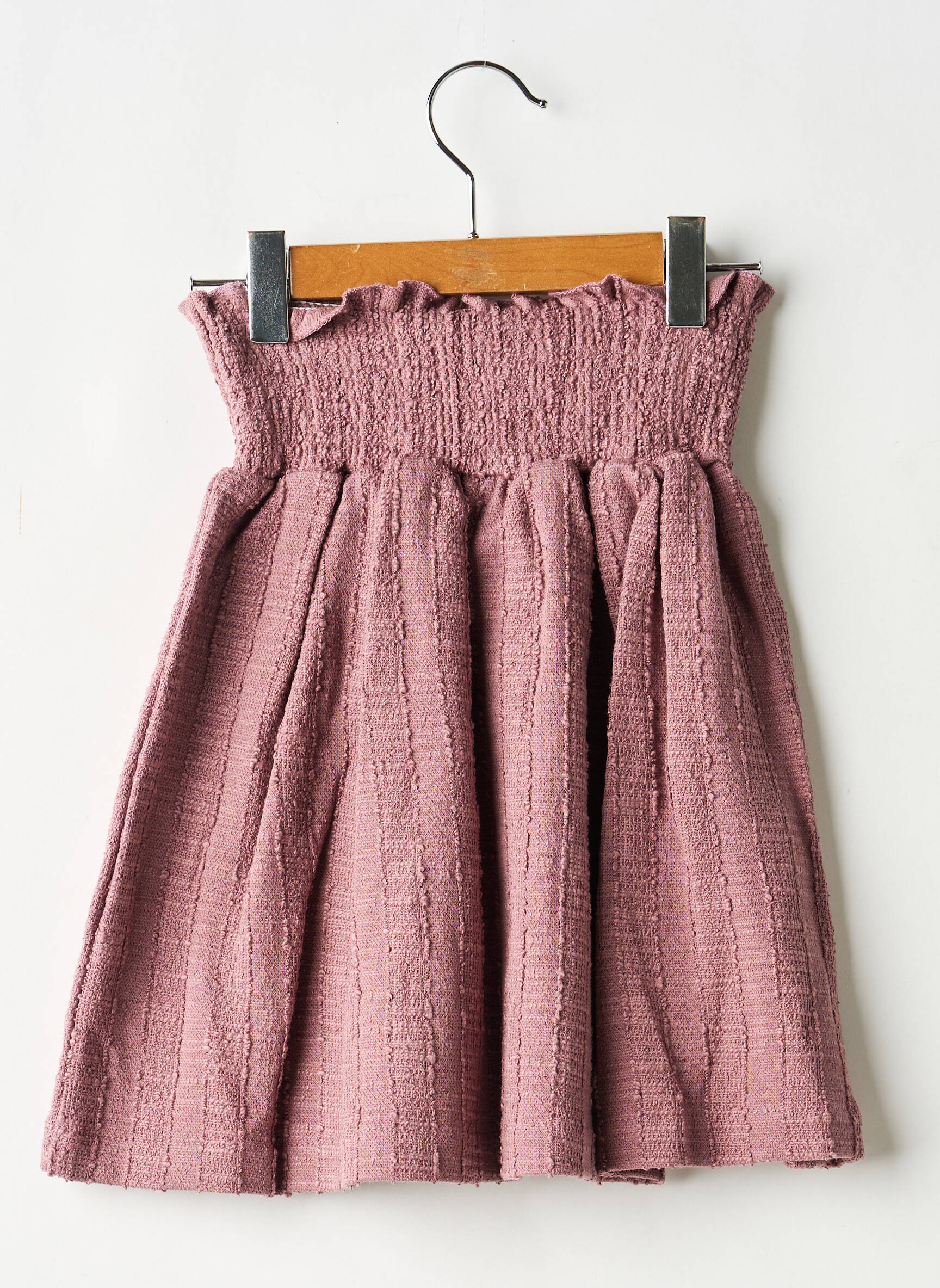 Jupe courte coupe évasée rose LEVV LABEL fille