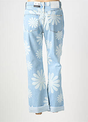 Jeans coupe droite taille haute taille haute bleu F.A.M. femme