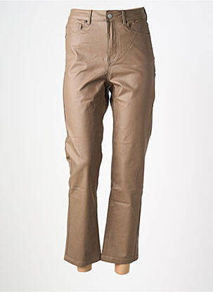 Pantalon 7/8 taille haute taille haute marron B.YOUNG femme