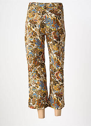 Pantalon 7/8 taille haute taille haute beige ORFEO femme