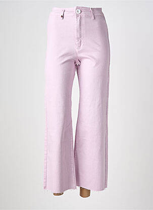 Jean coupe flare stretch taille haute violet F.A.M. femme