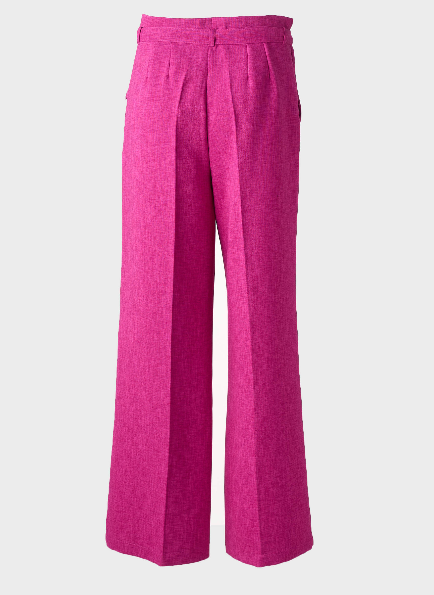 Pantalon large fermeture zip latéral taille haute violet STUDIO PARISIEN femme