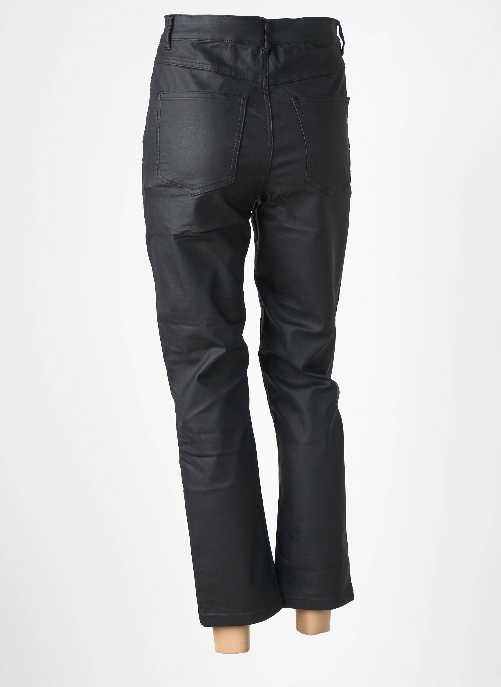 Pantalon 7/8 taille haute taille haute noir B.YOUNG femme