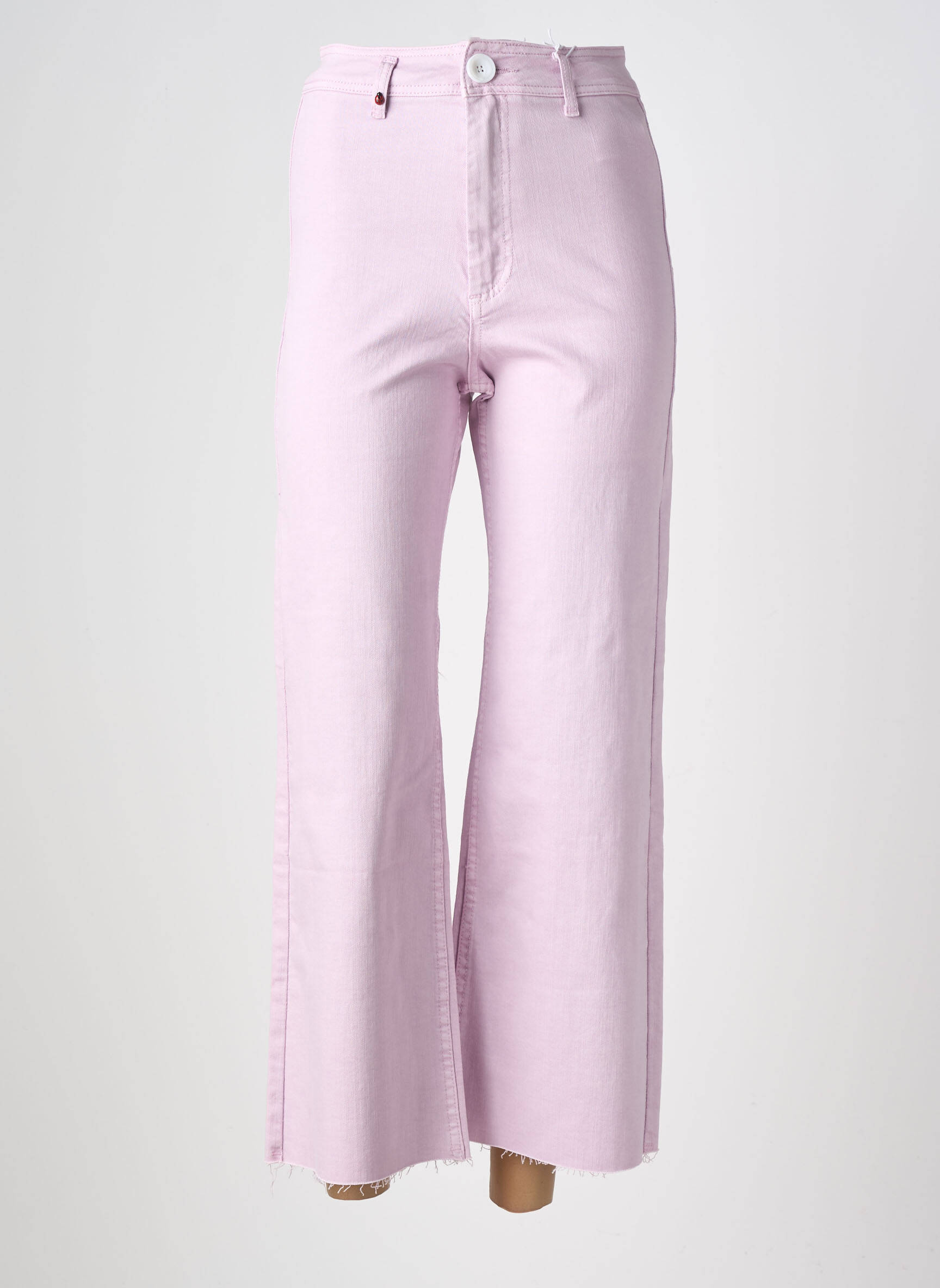 Jean coupe flare stretch taille haute violet F.A.M. femme