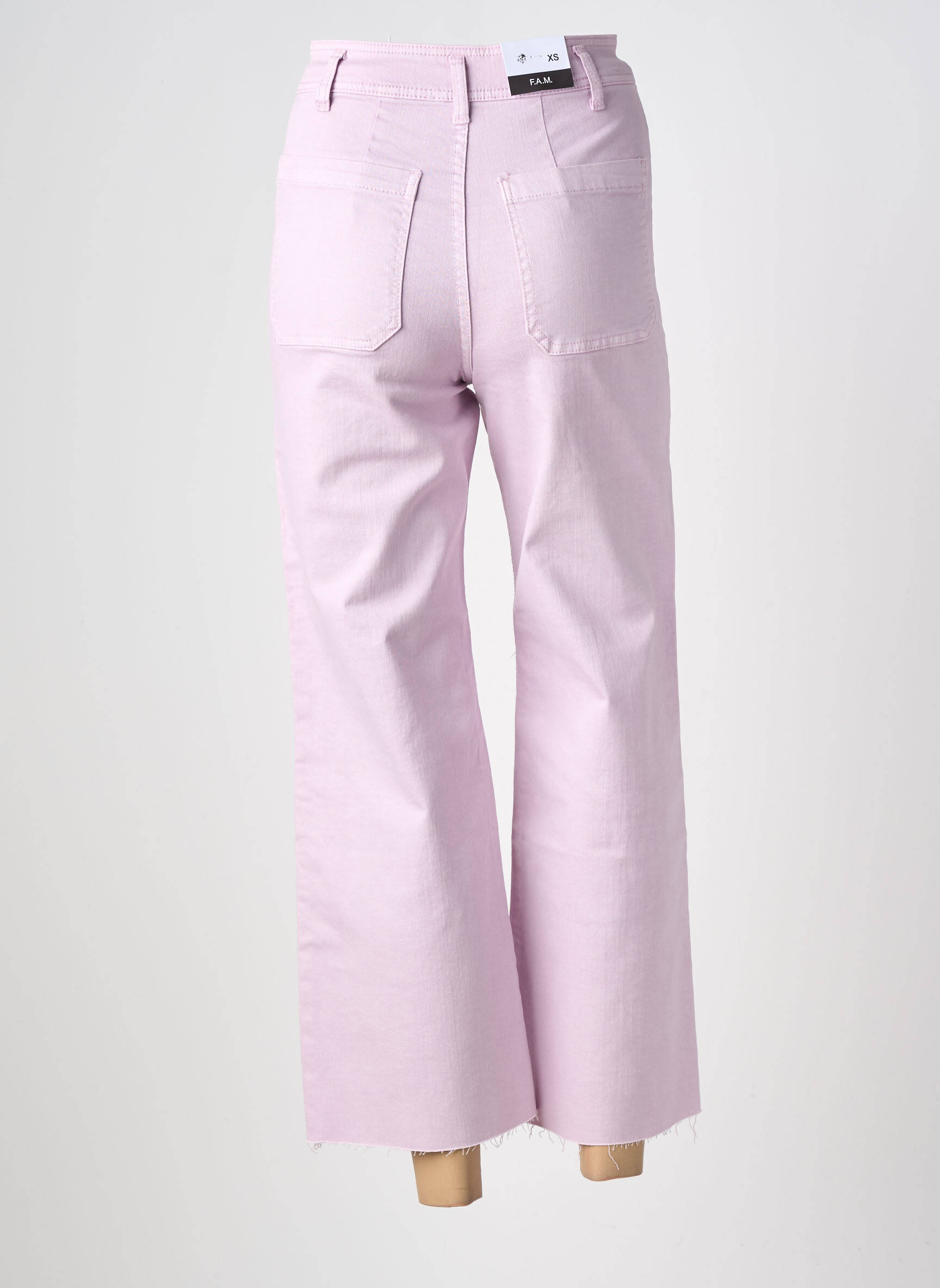 Jean coupe flare stretch taille haute violet F.A.M. femme