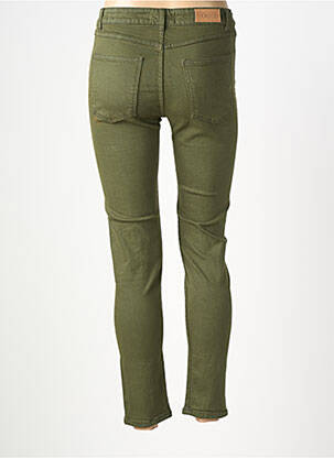 Jeans coupe slim tissage brut taille normale vert ORFEO femme