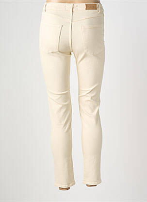 Jeans coupe slim tissage brut taille normale beige ORFEO femme