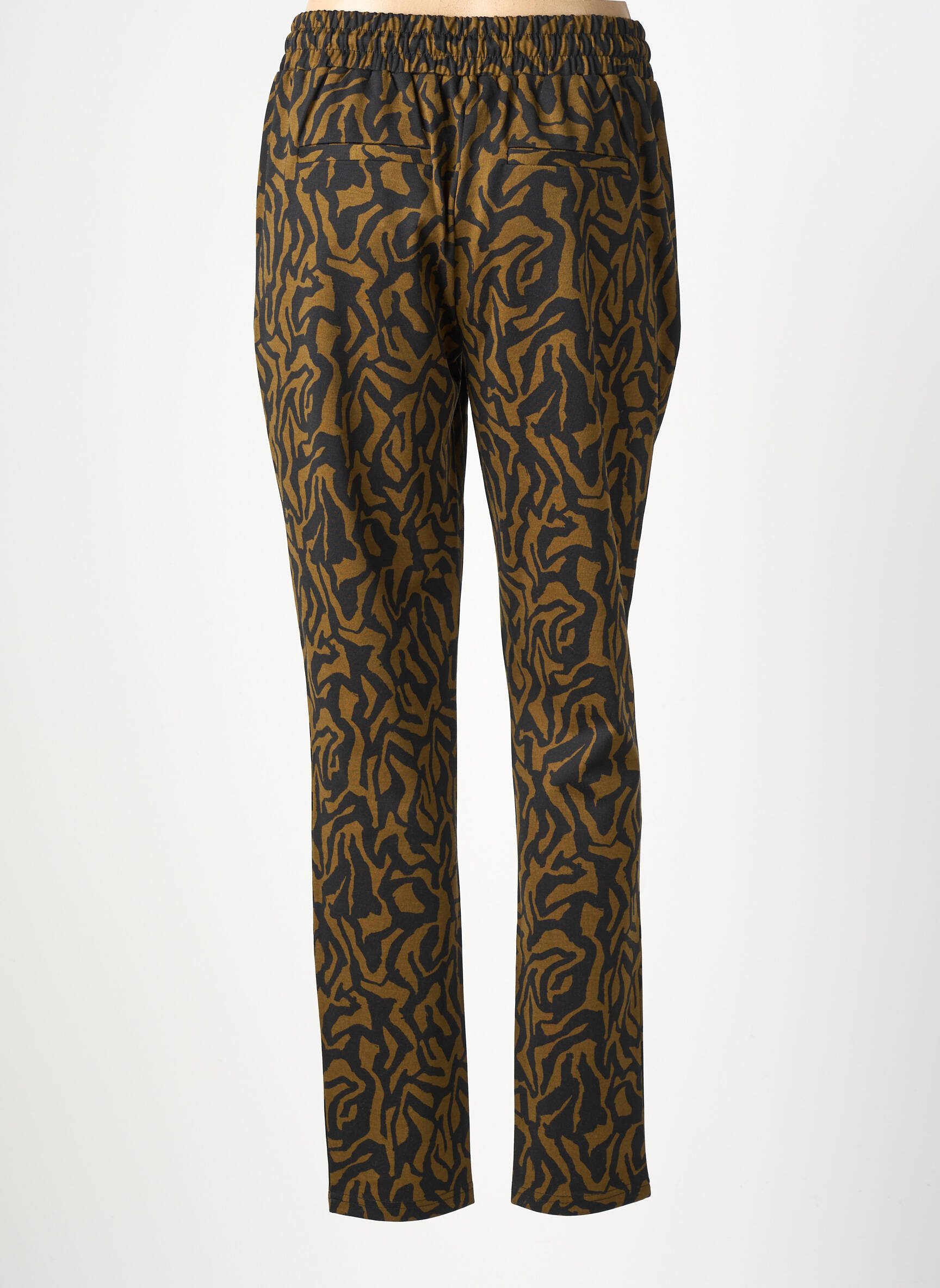 Pantalon slim taille élastique taille normale vert B.YOUNG femme