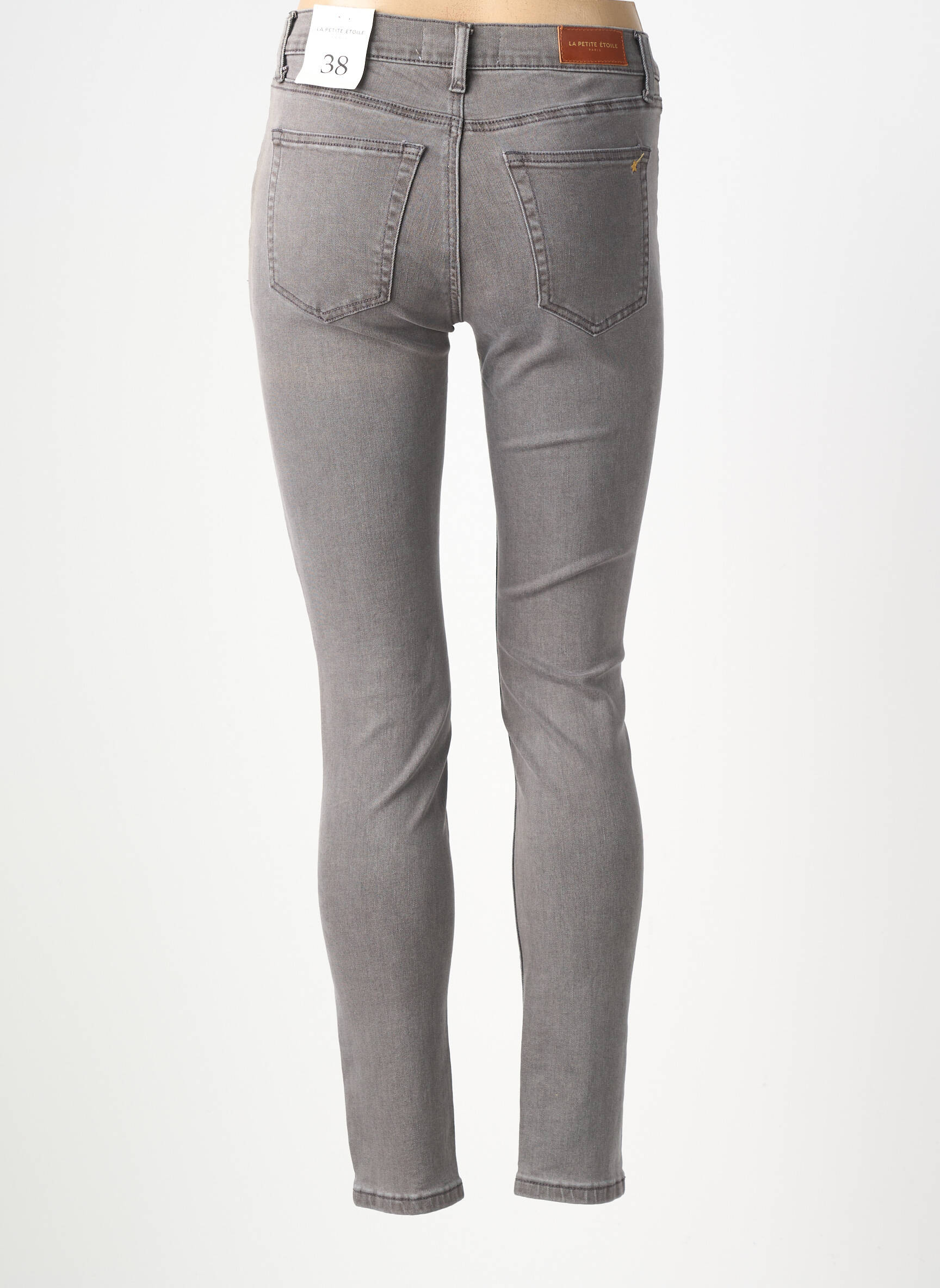 Jeans skinny tissage brut taille normale gris LA PETITE ETOILE femme