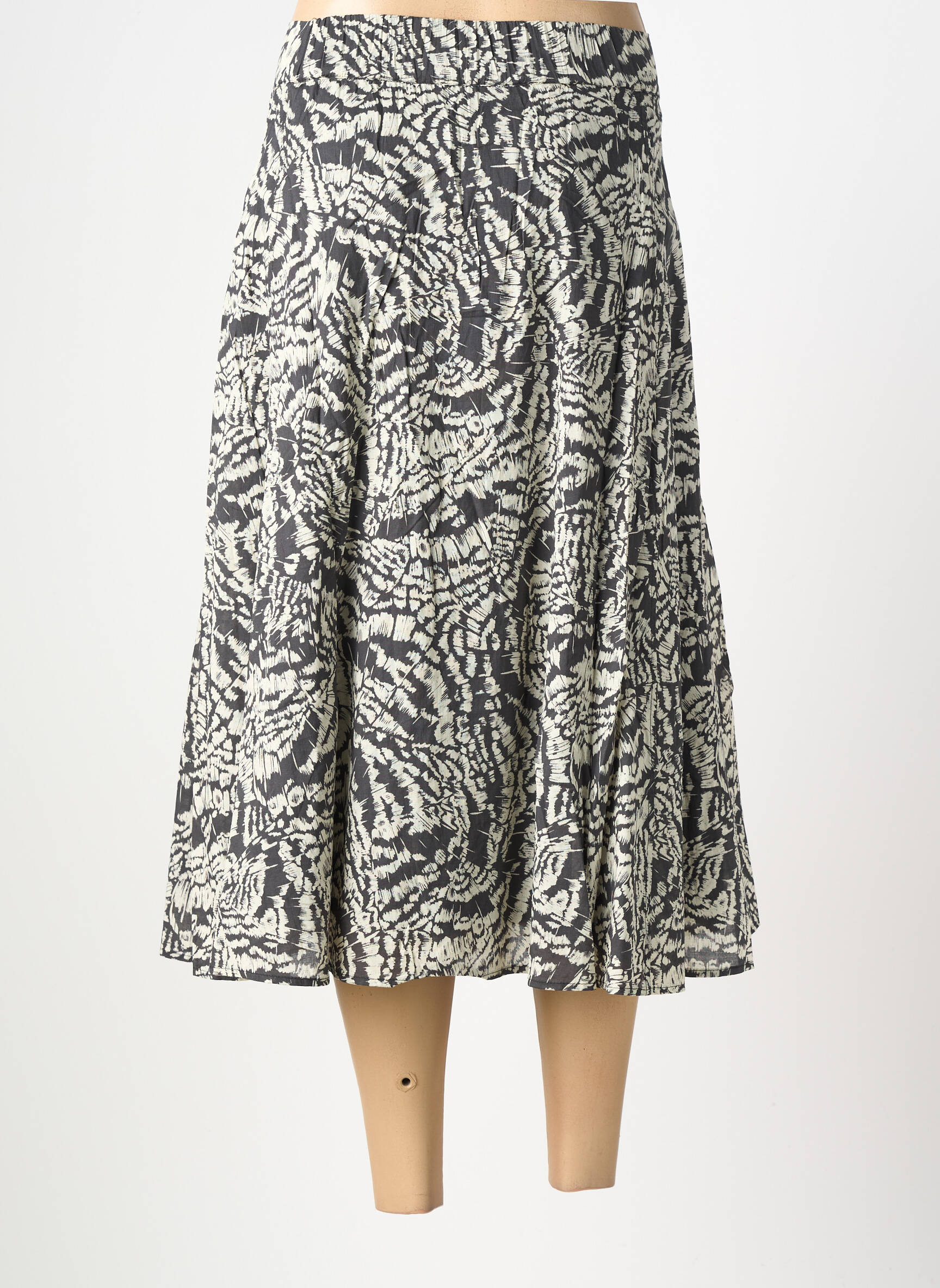 Jupe mi-longue taille normale gris ORFEO femme
