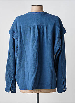 Chemisier coupe droite manches longues bleu A.P femme