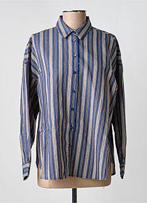 Chemise manches longues imprimé fantaisie bleu STUDIO PARISIEN homme