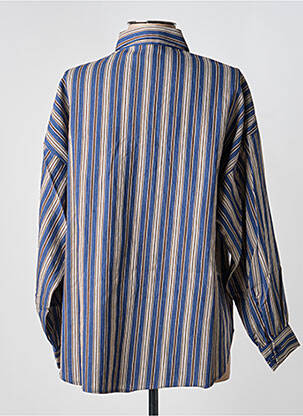 Chemise manches longues imprimé fantaisie bleu STUDIO PARISIEN homme