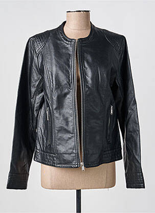 Veste simili cuir manches longues noir B.YOUNG femme