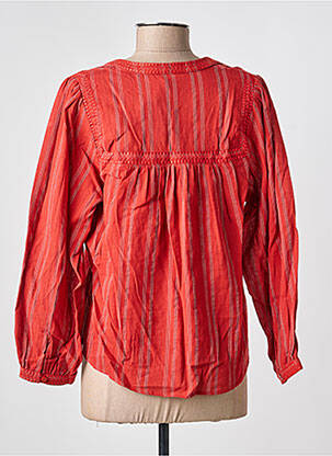 Blouse imprimé fantaisie manches longues orange RUE MAZARINE femme