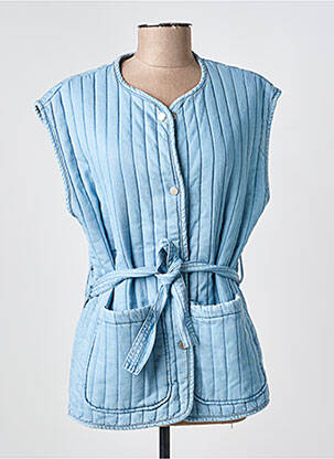 Veste casual col rond bleu ORFEO femme