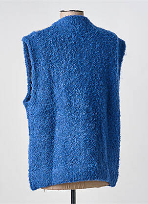 Gilet sans manche fermeture boutonnée sur le devant bleu FRNCH femme