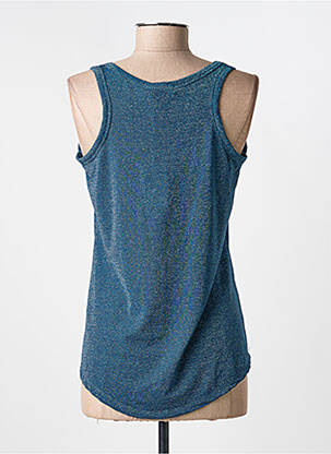Top coupe cintrée fines bretelles bleu PAKO LITTO femme