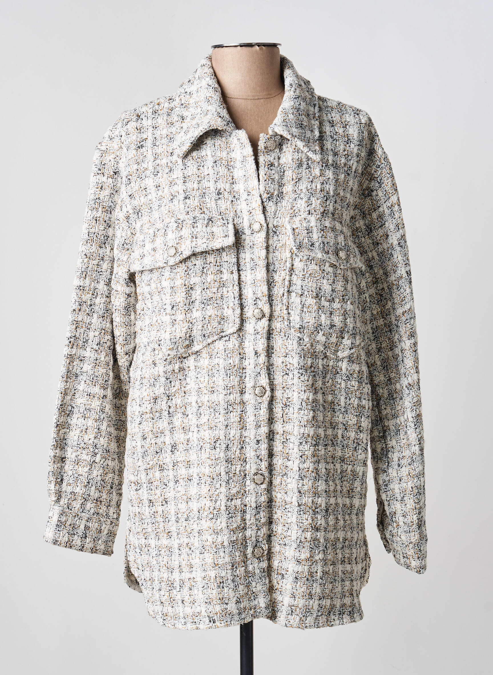 Veste casual coupe droite blanc B.YOUNG femme