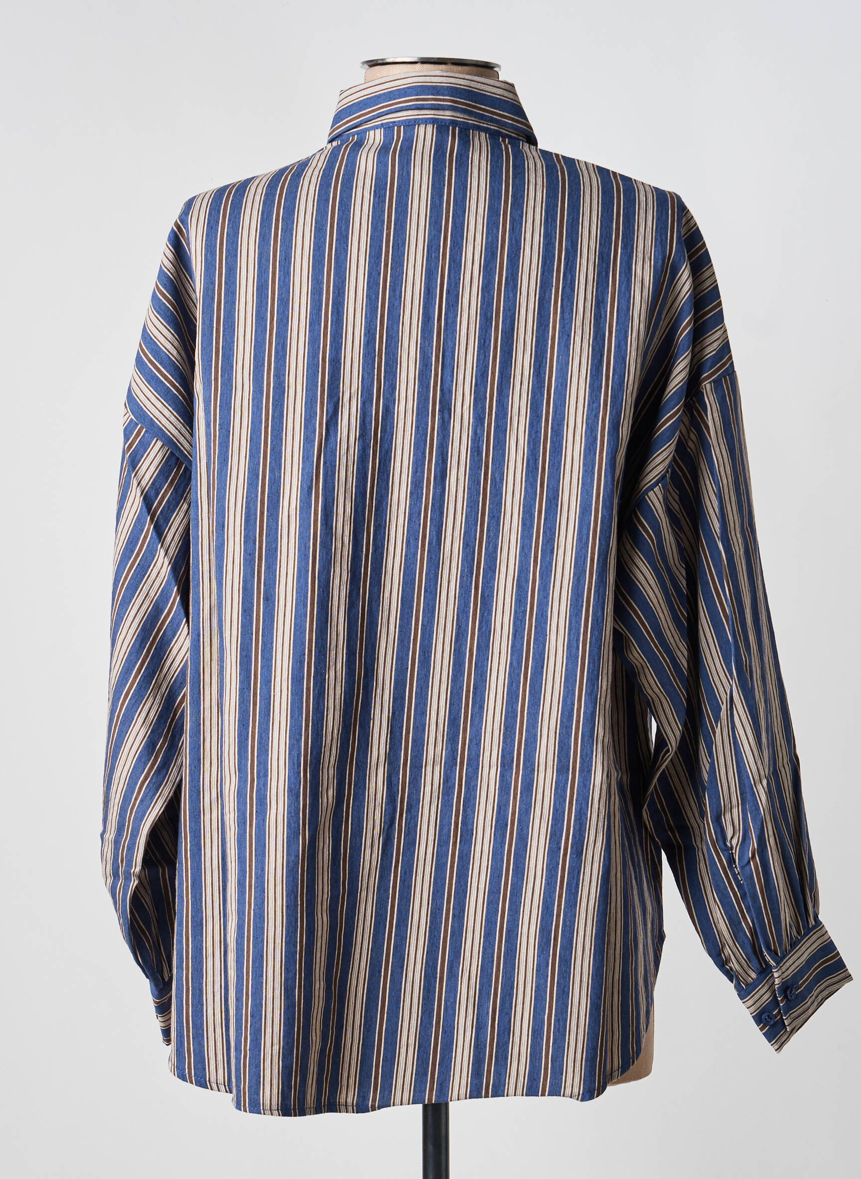 Chemise manches longues imprimé fantaisie bleu STUDIO PARISIEN homme