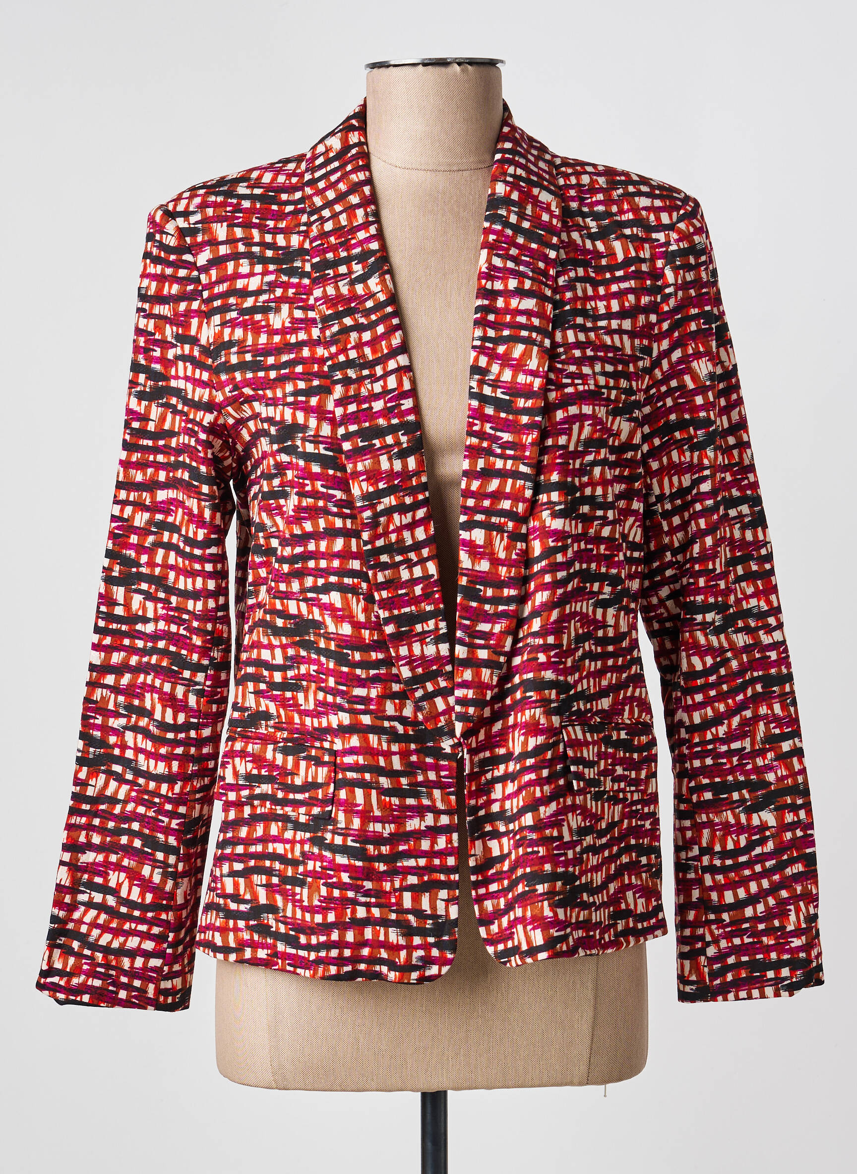 Blazer poches rouge RUE MAZARINE femme