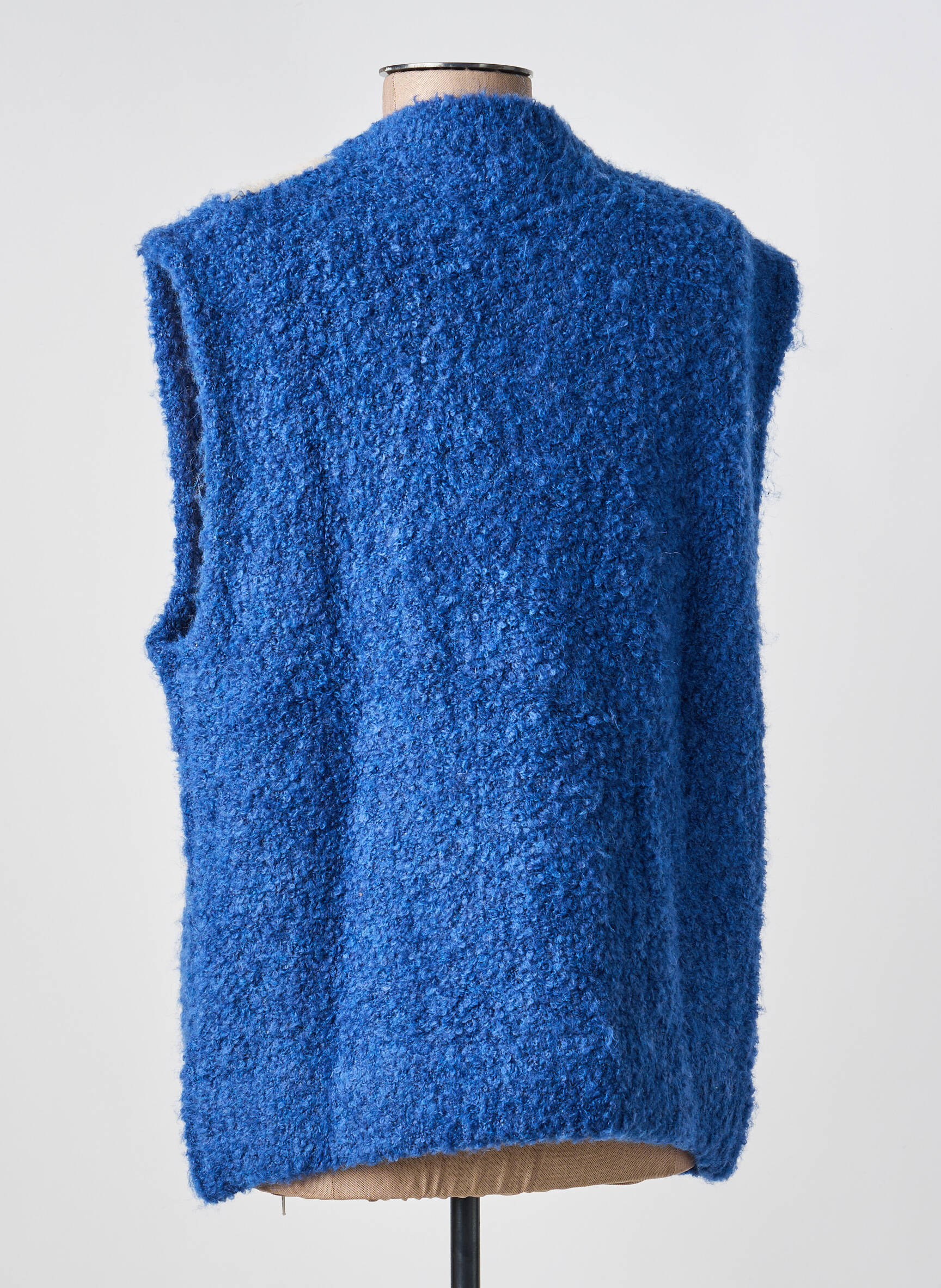 Gilet sans manche fermeture boutonnée sur le devant bleu FRNCH femme