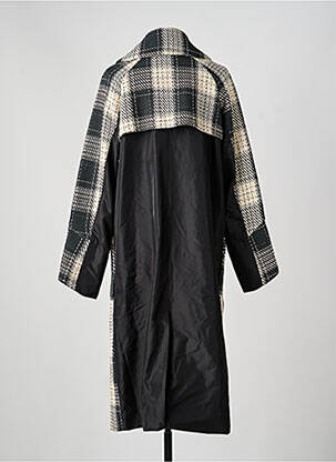Manteau long coupe droite sans capuche noir COSTER COPENHAGEN femme