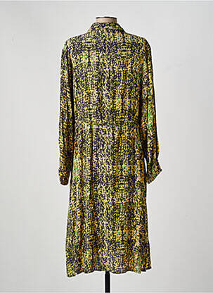 Robe mi-longue imprimé fantaisie manches longues vert MKT STUDIO femme