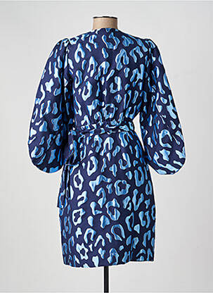 Robe mi-longue manches 3/4 manches 3/4 bleu COSTER COPENHAGEN femme