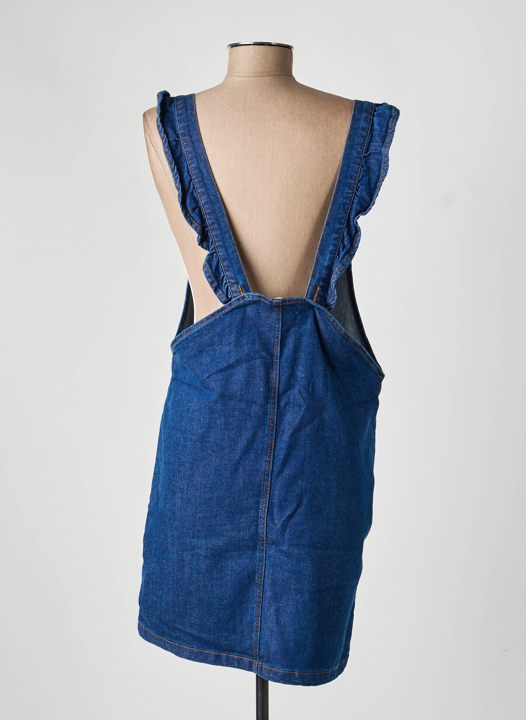 Robe mi-longue fines bretelles bleu LA PETITE ETOILE femme